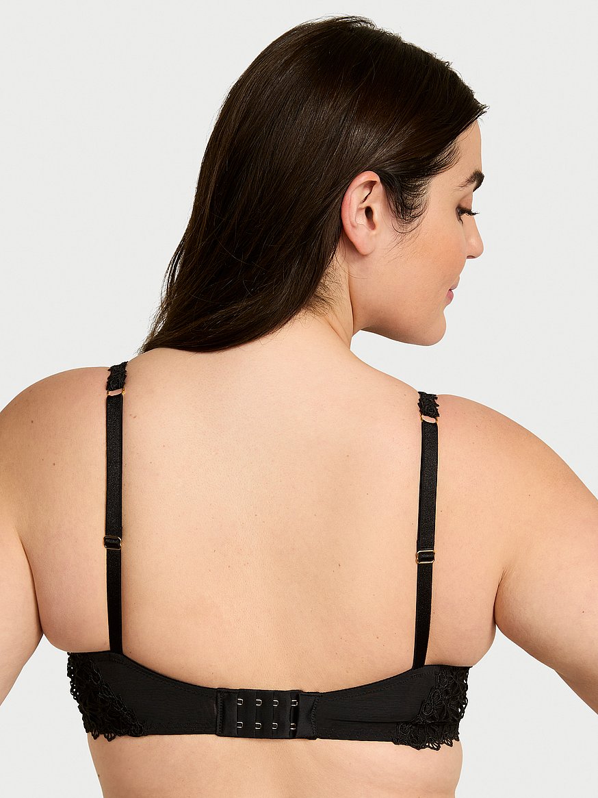 Geo Daisy Lace Unlined Low-Cut Demi Bra