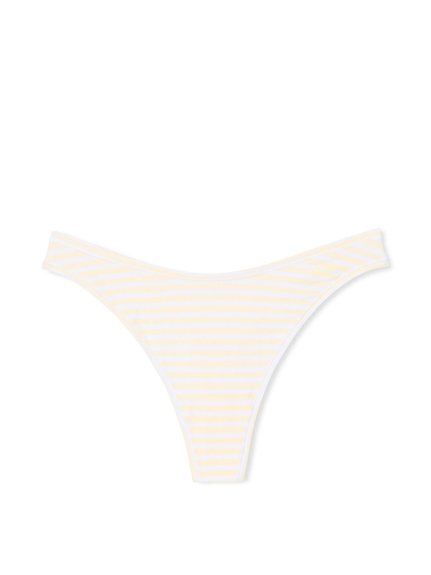 Cotton High-Leg Thong Panty