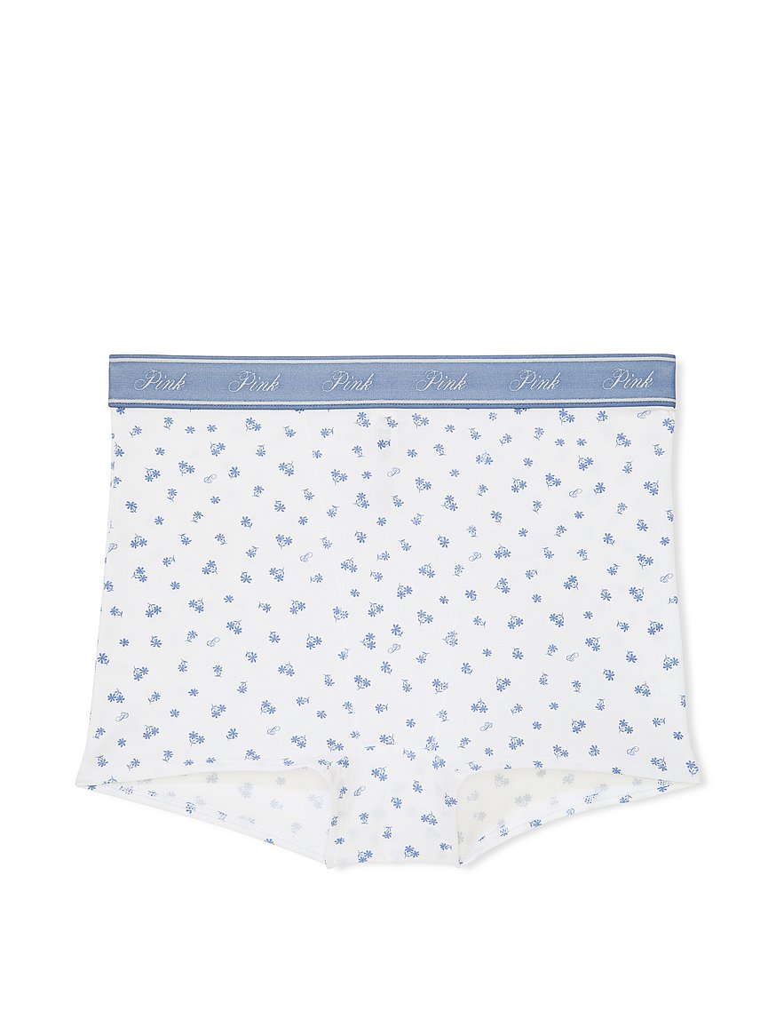 Logo Cotton High-Waist Boyshort Panty