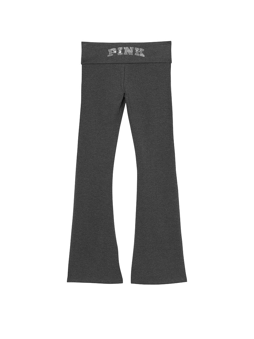 All-Day Cotton Foldover Flare Leggings