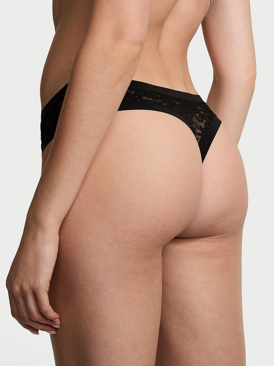 No-Show Lace Thong Panty