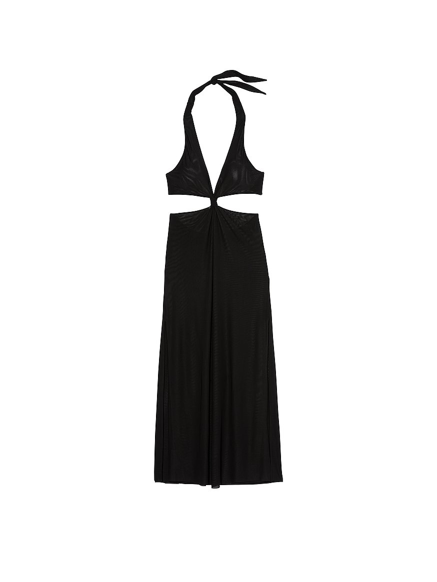chinese dress ladies Zuma Mesh Cutout Lace Up Black Maxi Dress – Product Video main image 0