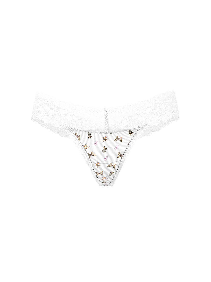 Wink Lace-Trim Thong Panty