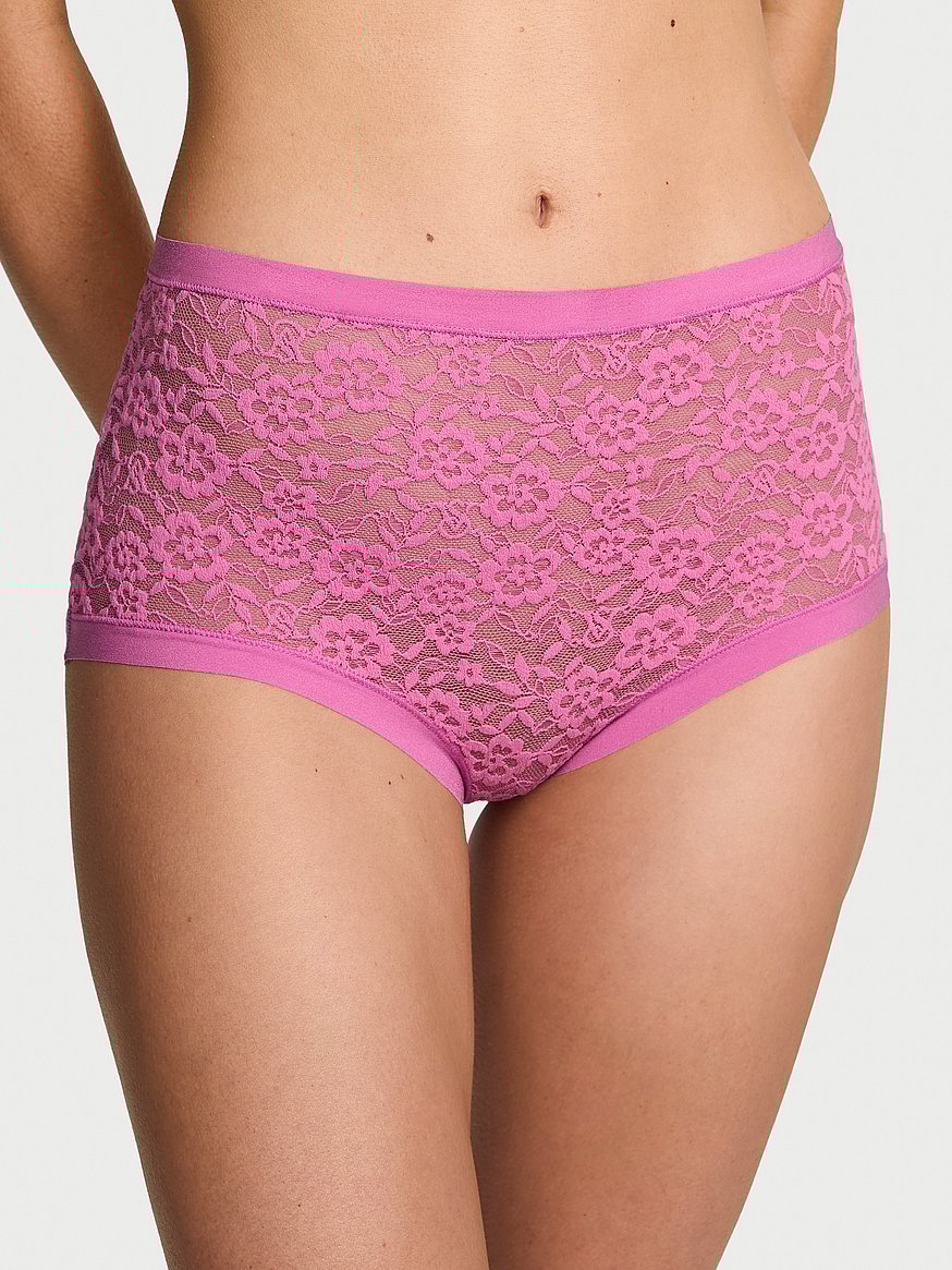No-Show Lace High-Waist Brief Panty