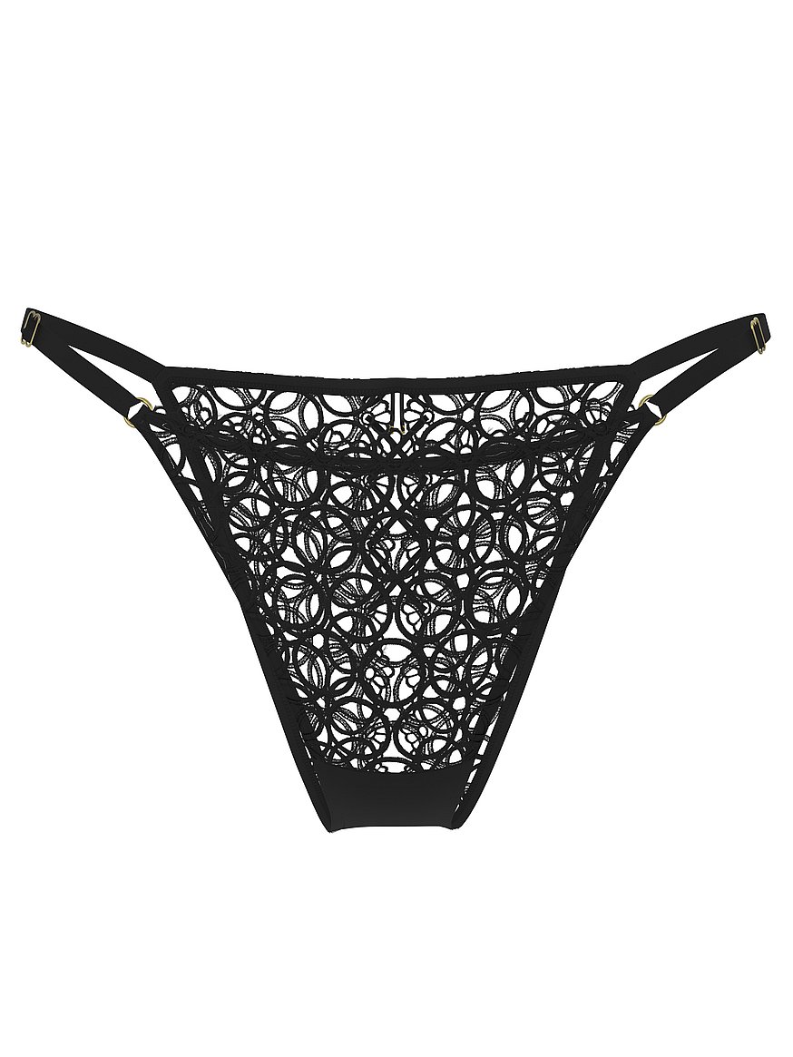 Geo Daisy Lace Adjustable Brazilian Panty