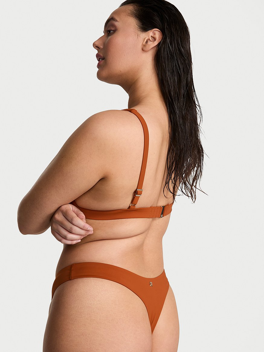 Essential Cinched Thong Bikini Bottom