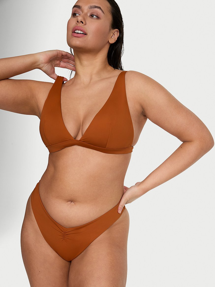Essential Cinched Thong Bikini Bottom