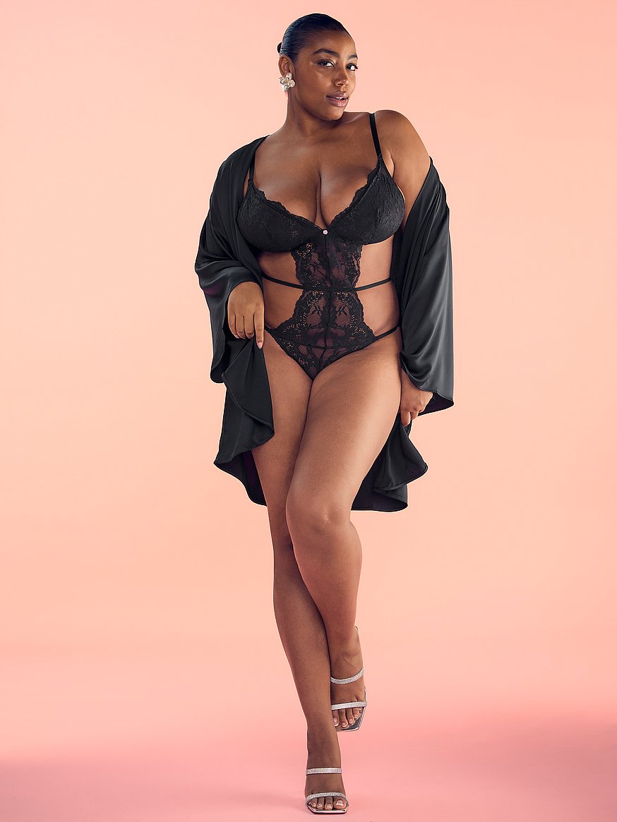 Dare to Dream Lace Strappy Triangle Teddy