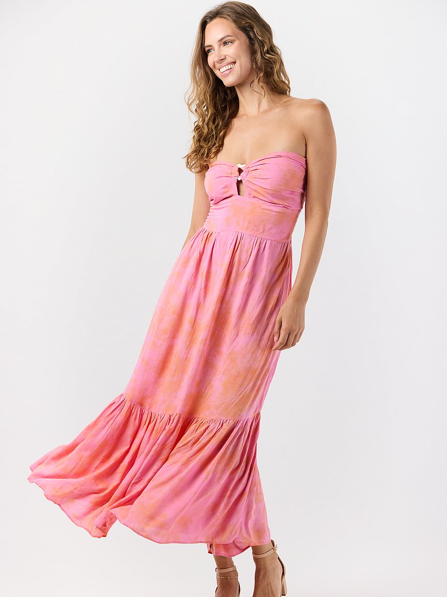 flamingo pink bridesmaid dresses Sweetheart Split Side Bridesmaid Dresses – MarryLover main image 0
