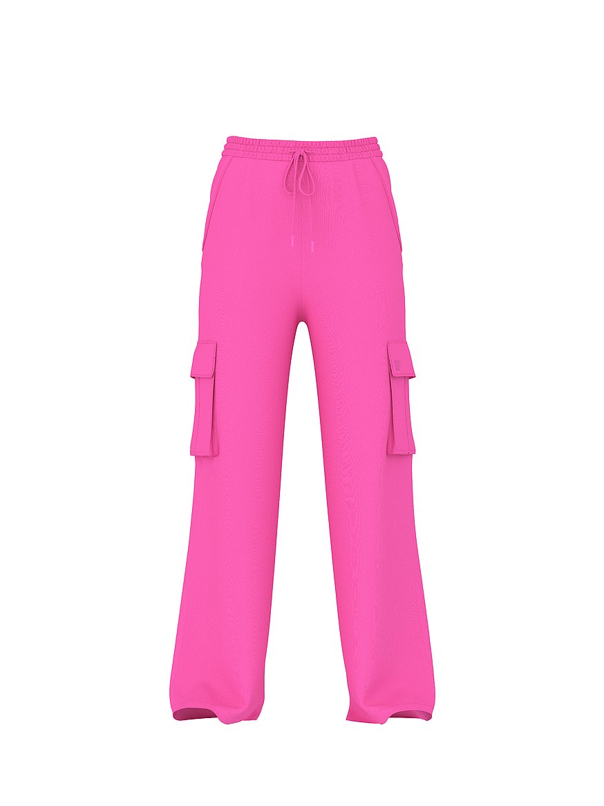 Ivy Fleece Wide-Leg Cargo Sweatpants