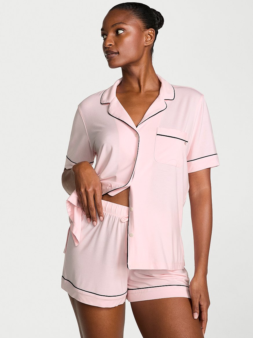 Buy Modal Soft Bow Short Pajama Set, Cilantro W Bow - Order Pajamas Sets online - Victoria's Secret US