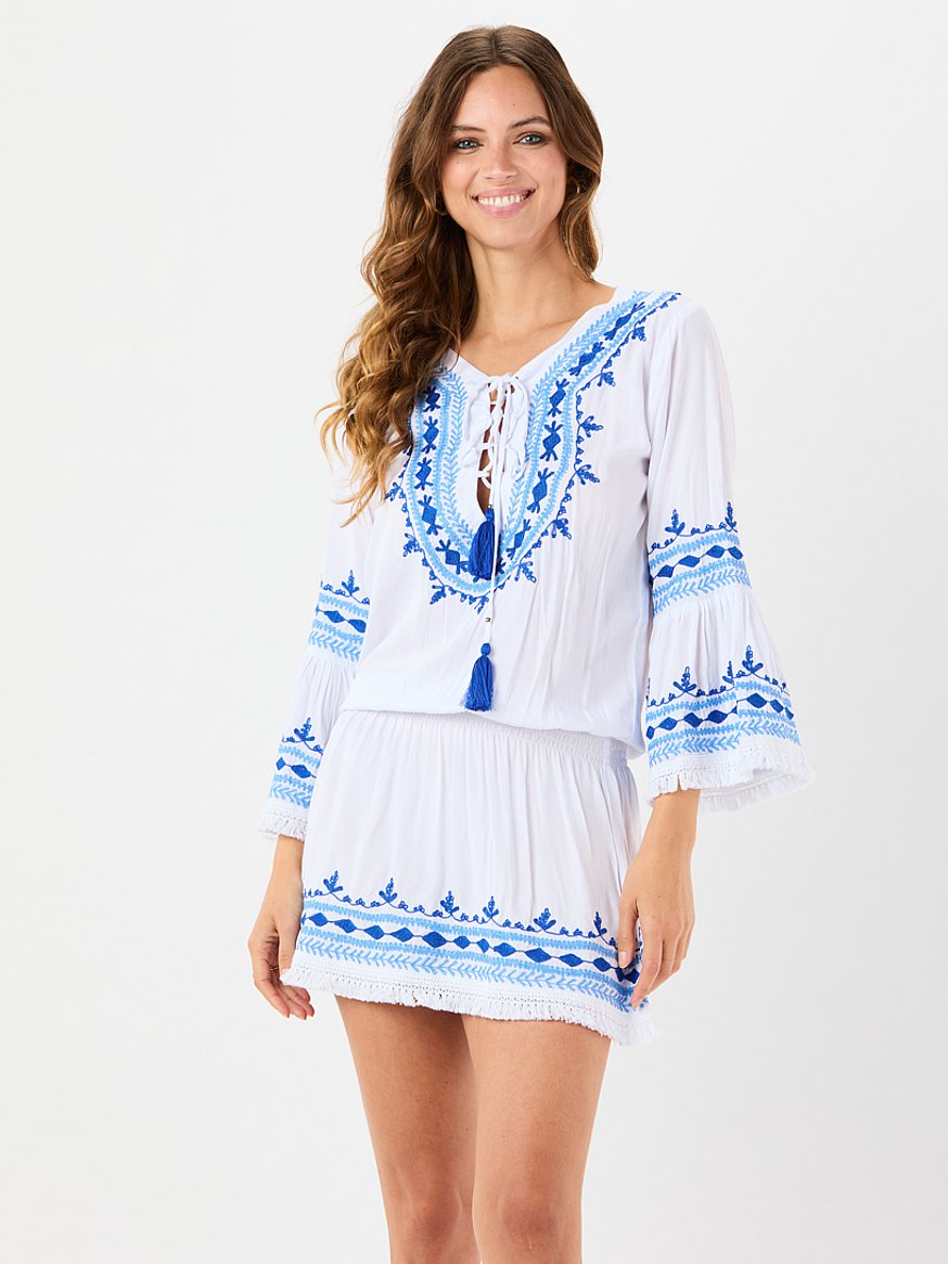 Buy Greek Islands Mini Dress, White/Ivory - Order Dresses online -  Victoria's Secret US