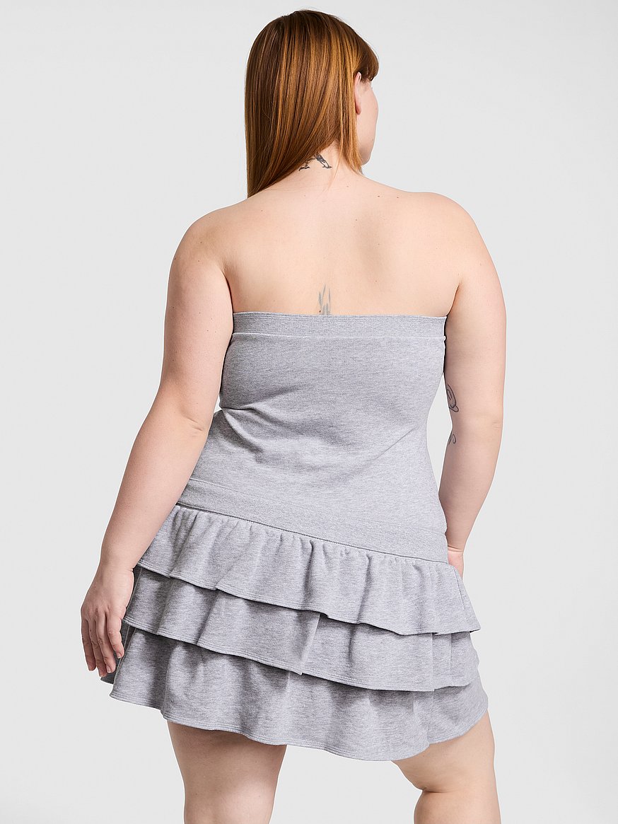 dress grey pink Zapaka Women A-line V-neck Grey Pink Slit Tulle Prom Dress, Grey Pink / US6