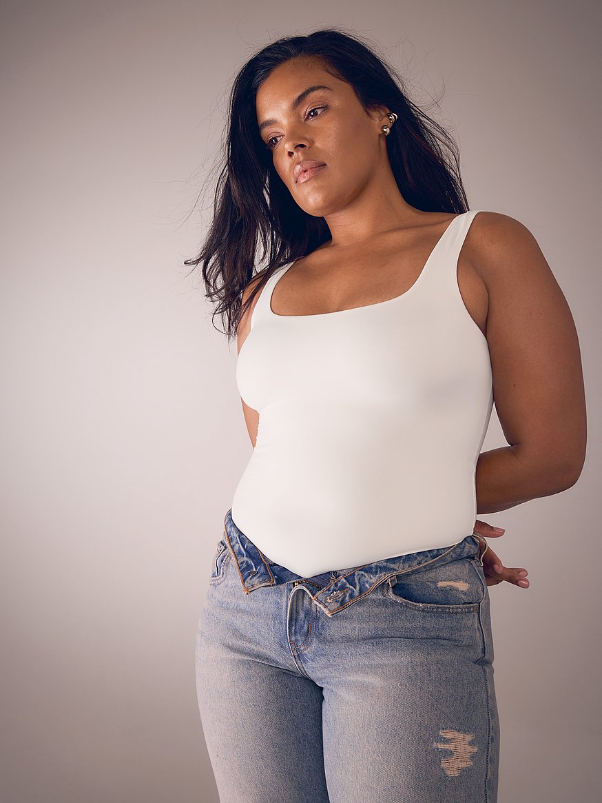 Bodywear by Victoria's Secret with FeatherSoft™ Innovation Square-Neck Tank Bodysuit