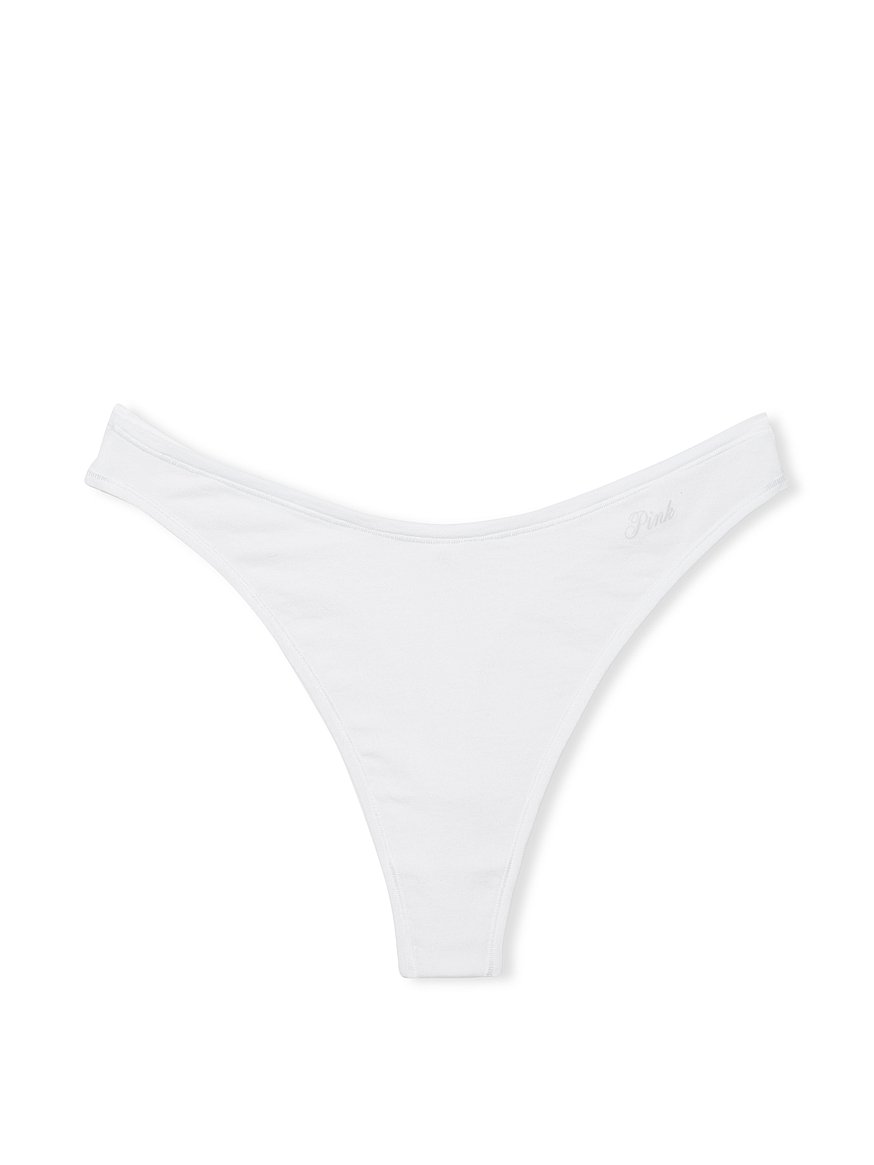 Cotton High-Leg Thong Panty
