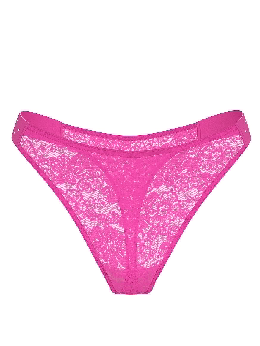 Wink Bling Lace High-Leg Thong Panty