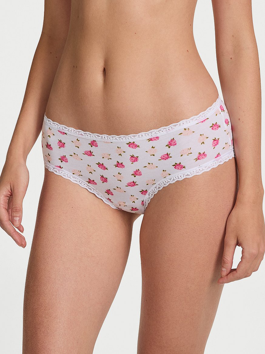 Cotton Lace-Waist Cheeky Panty