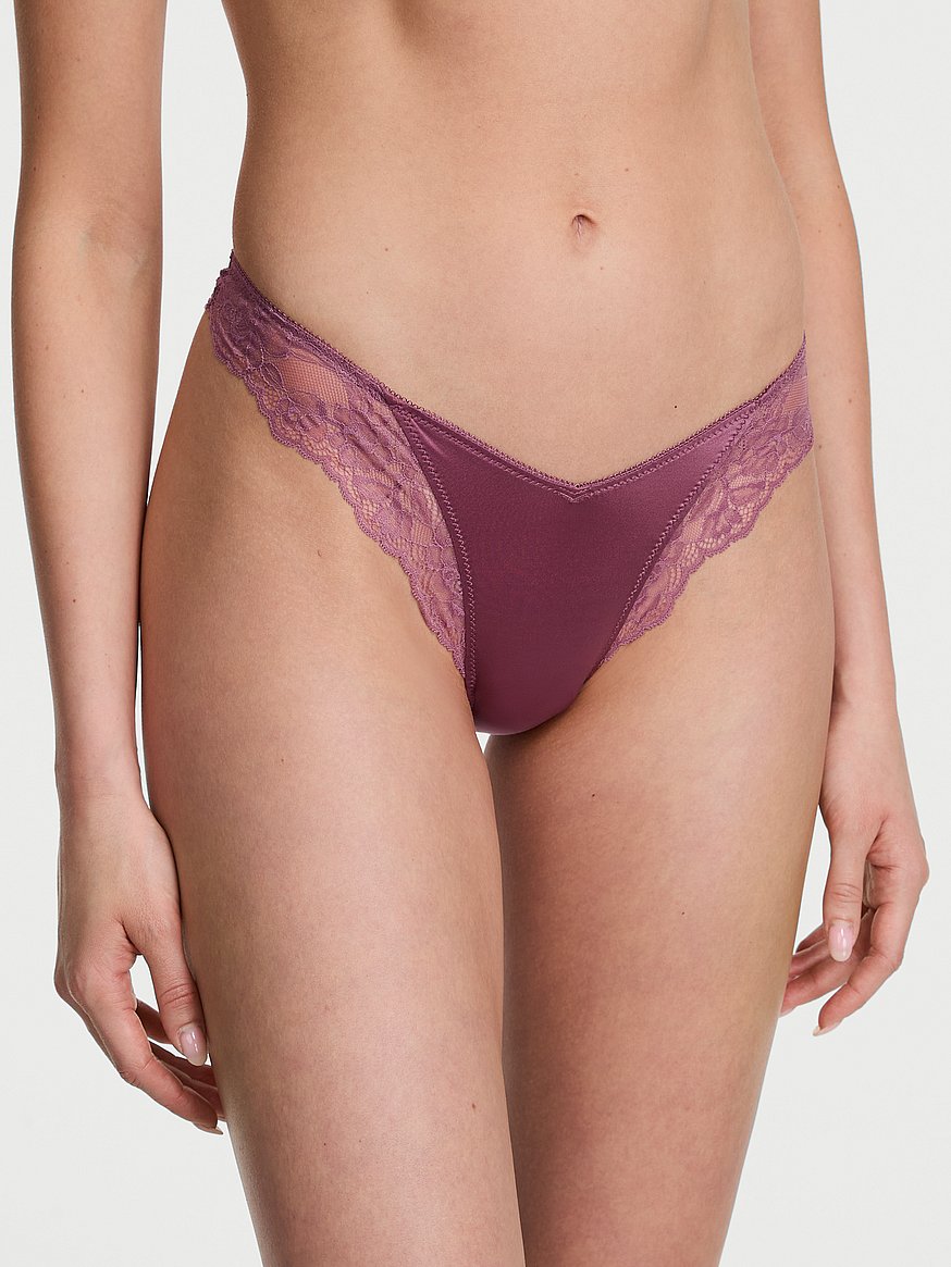 Icon by Victoria's Secret Icon Lace Adjustable Thong Panty