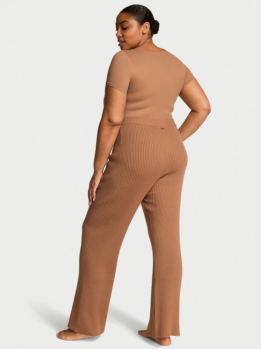 Luxe Ribbed Knit Flare Pants