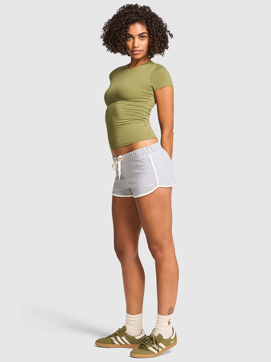 Buy Soft Modal Micro Shorts, Medium Heather Grey - Order Bottoms