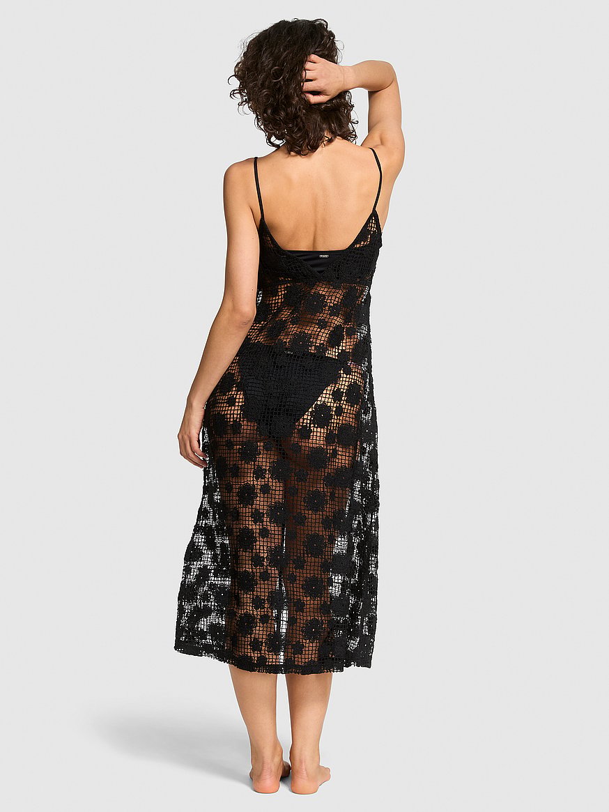 black fringe dress long sleeve Long Sleeve Beaded Fringe Plunge Neck Dress main image 1