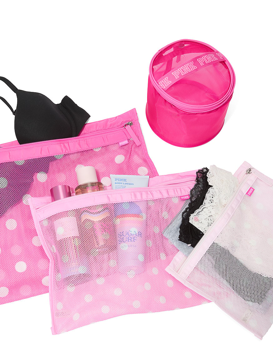 Victoria’s Secret アノラック、ランドリーバッグ セット Buy 4-Piece Delicates Wash Bag Set, Pink Gossip - Order Small