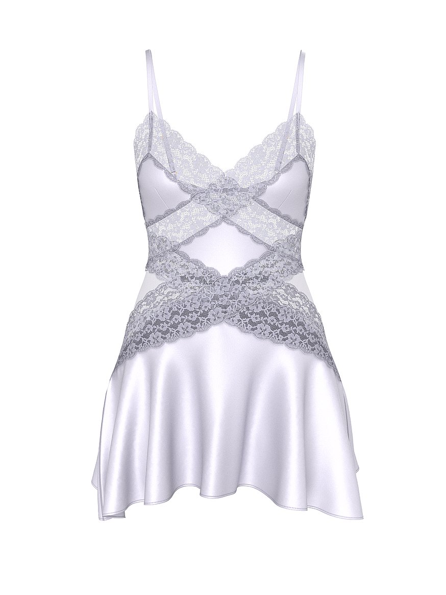 Dare to Dream Lace & Satin Flounce Slip