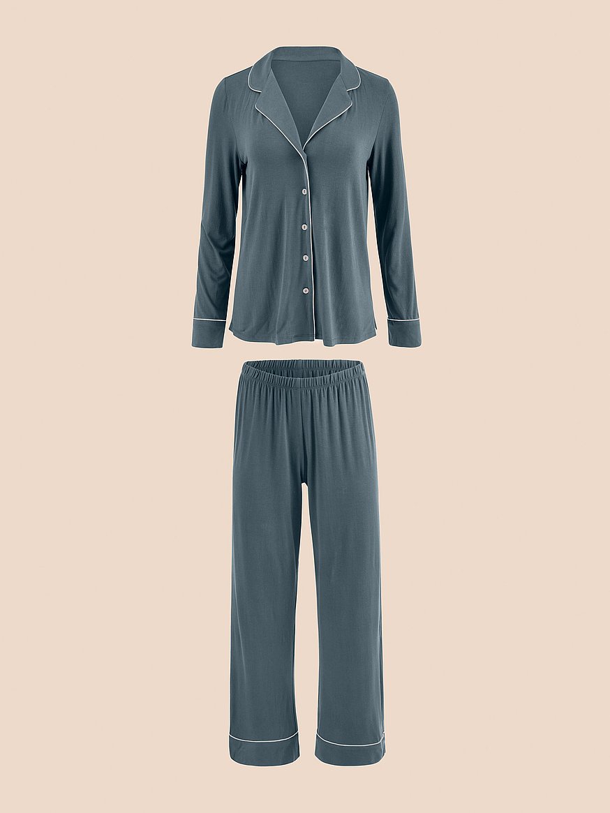 Buy Matylda Long Sleeve + Pant Sleep Set, Stormy Weather - Order