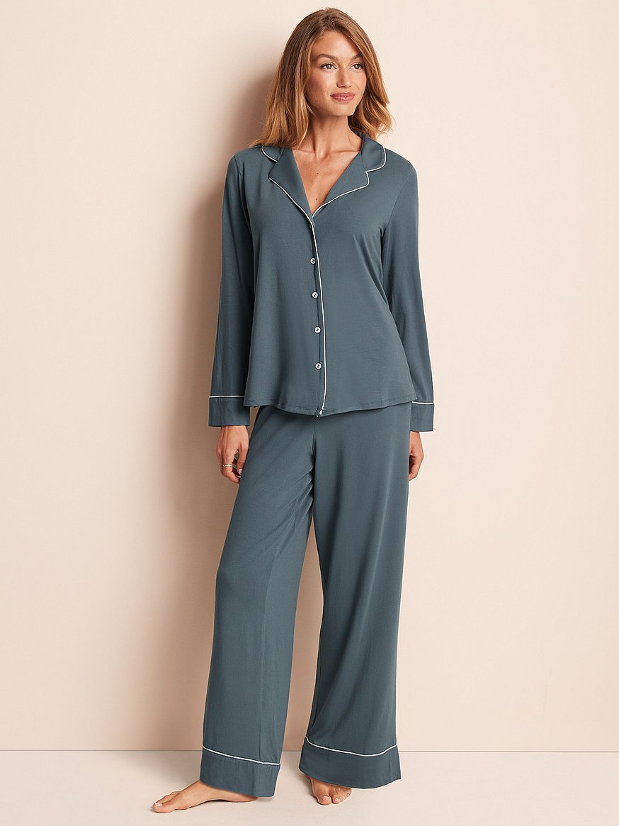 Buy Matylda Long Sleeve + Pant Sleep Set, Stormy Weather - Order