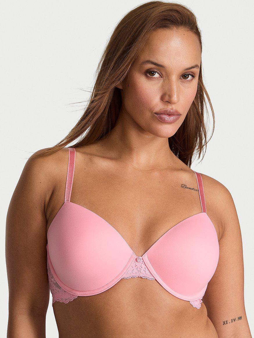 Smooth & Lace Lightly Lined Full-Coverage Bra