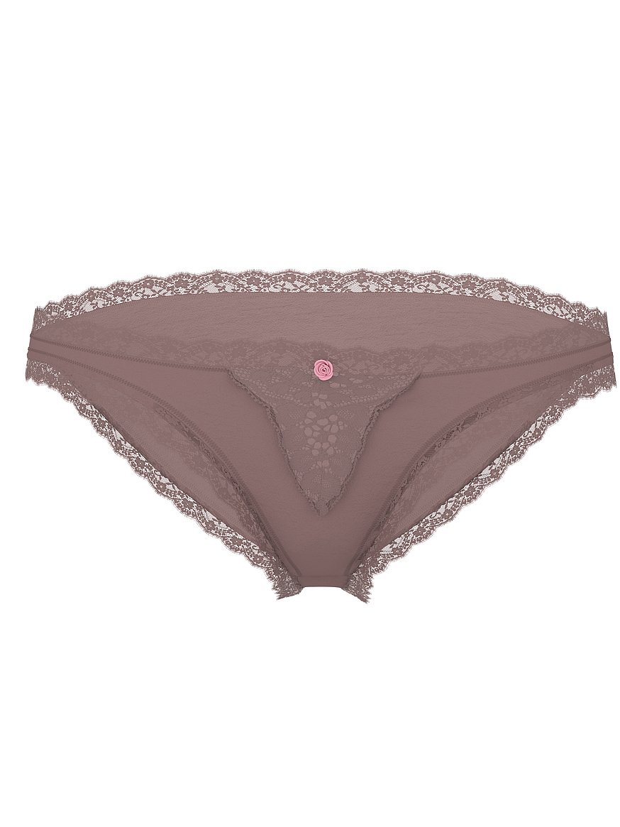 Lace-Trim Bikini Panty