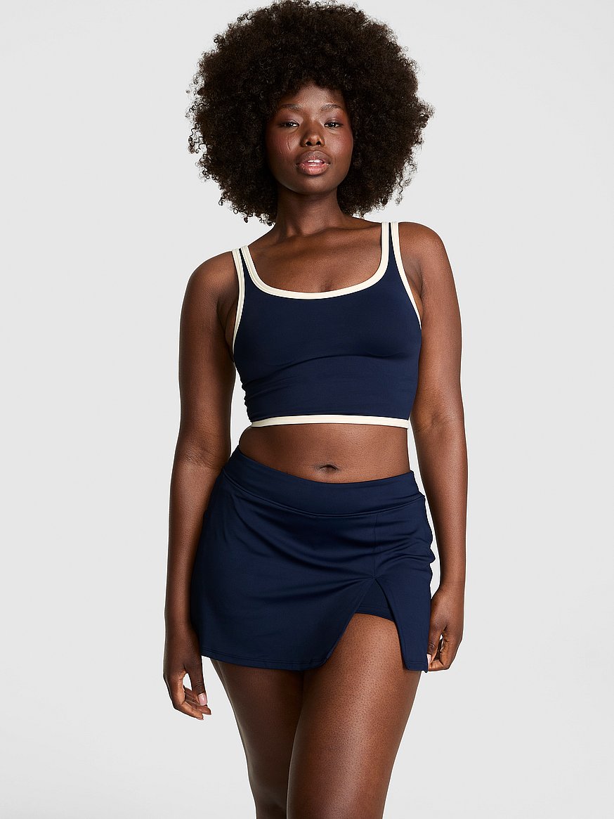 Buy Relay Longline Sports Bra, Noir Navy - Order Tops online - PINK