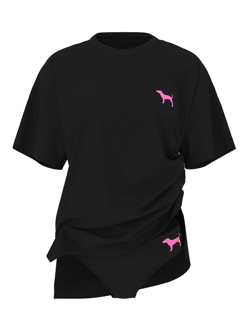 Cotton Side-Slit Tee & Panty Set