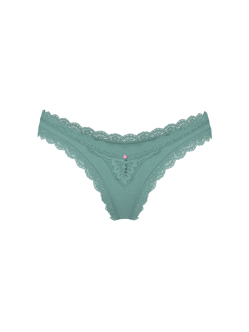 Lace-Trim Brazilian Panty