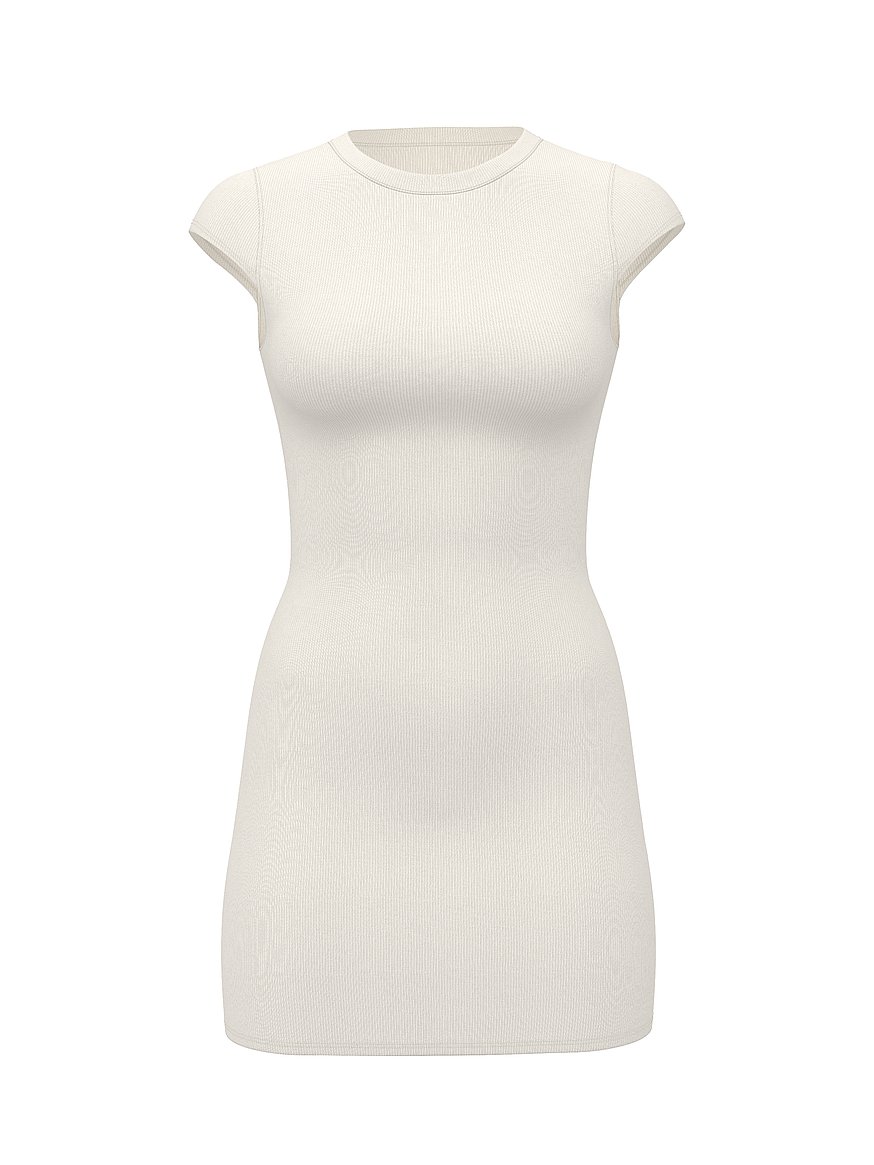 strapless open back dress Chic Ribbed Bodycon Midi Dress