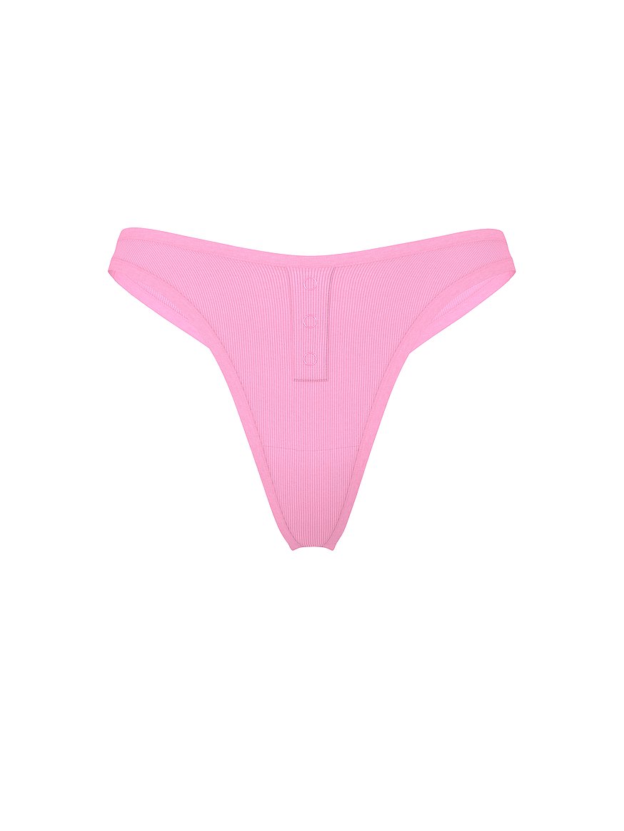 Cotton High-Leg Thong Panty