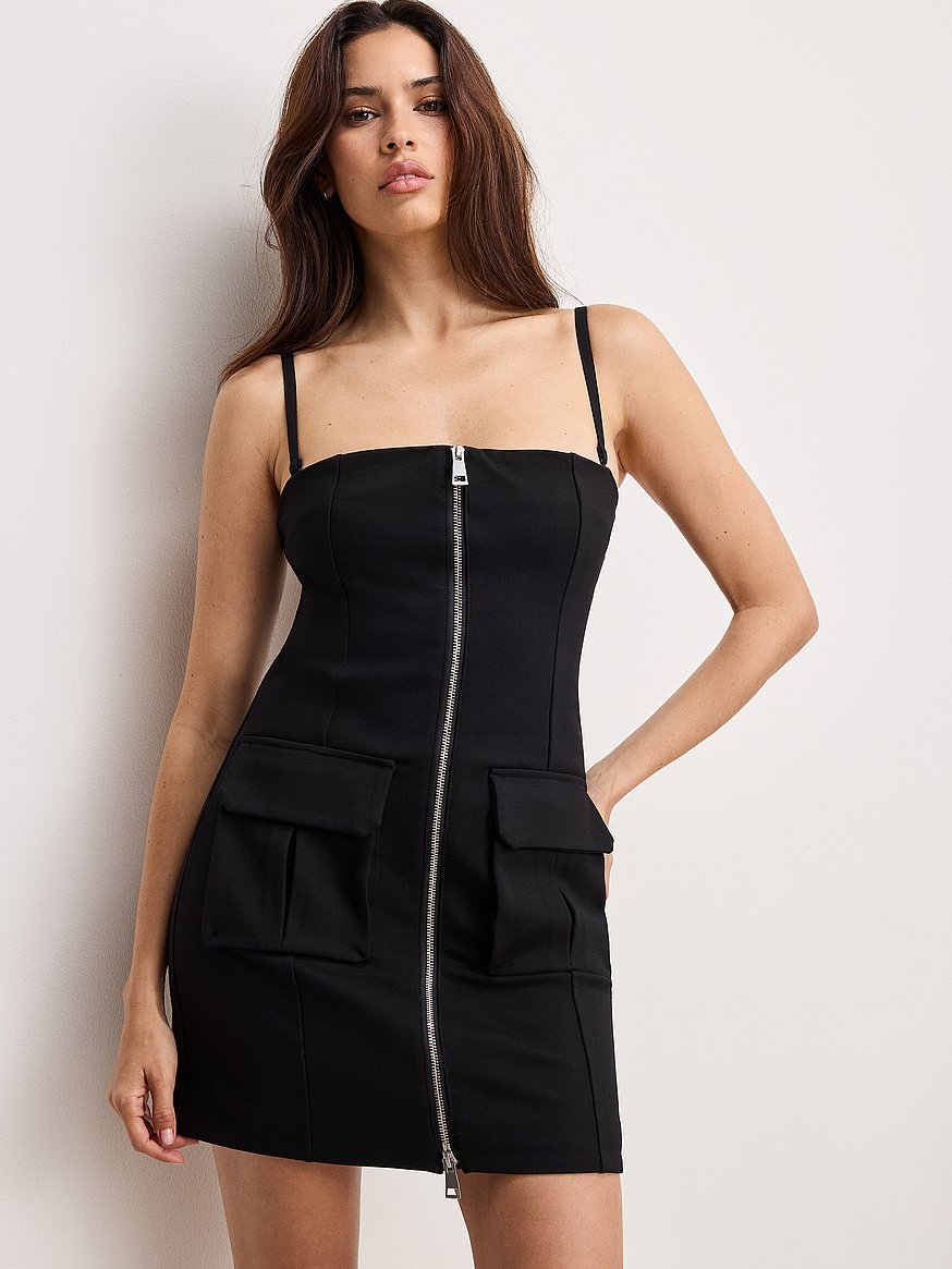 Buy Soft Stretch Ponte Mini Dress, Black - Order Dresses online -  Victoria's Secret US