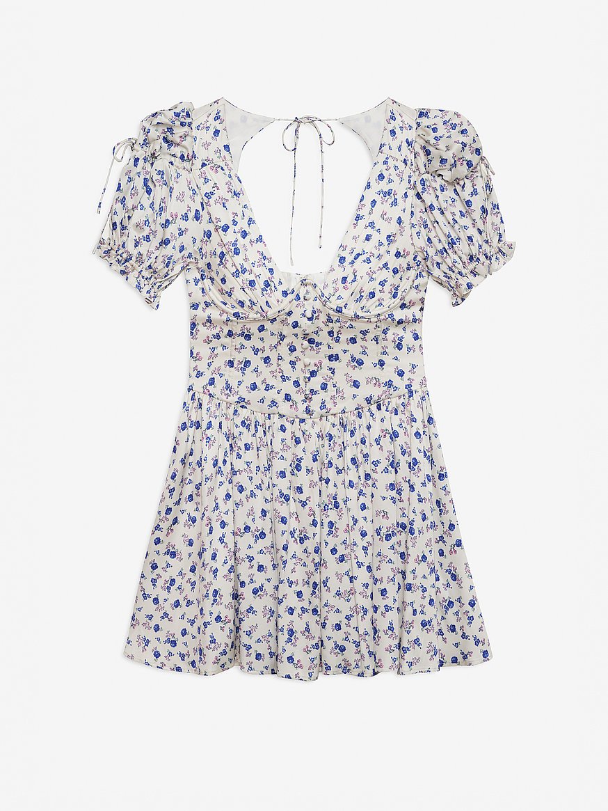 paulina puff sleeve mini dress Buy Paulina Puff-Sleeve Mini Dress, Blue Floral - Order Dresses online