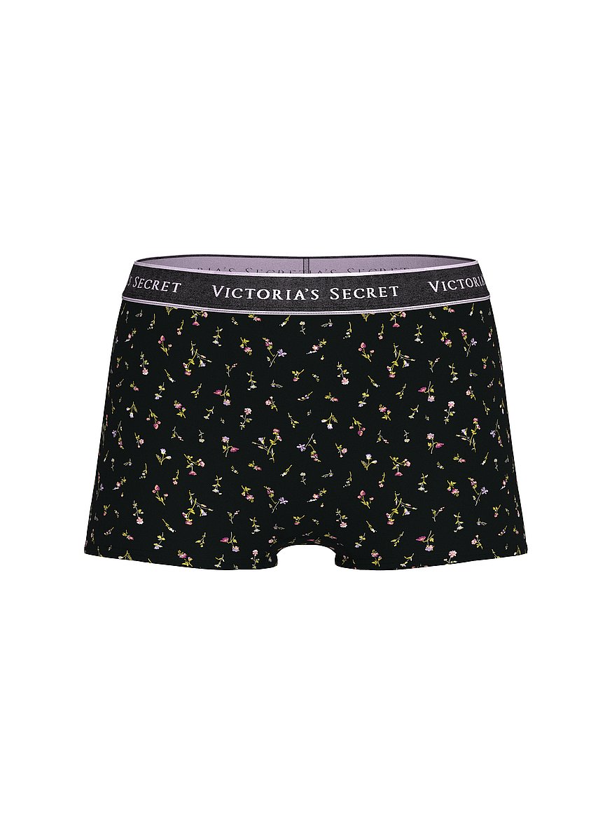 Logo Cotton High-Waist Boyshort Panty