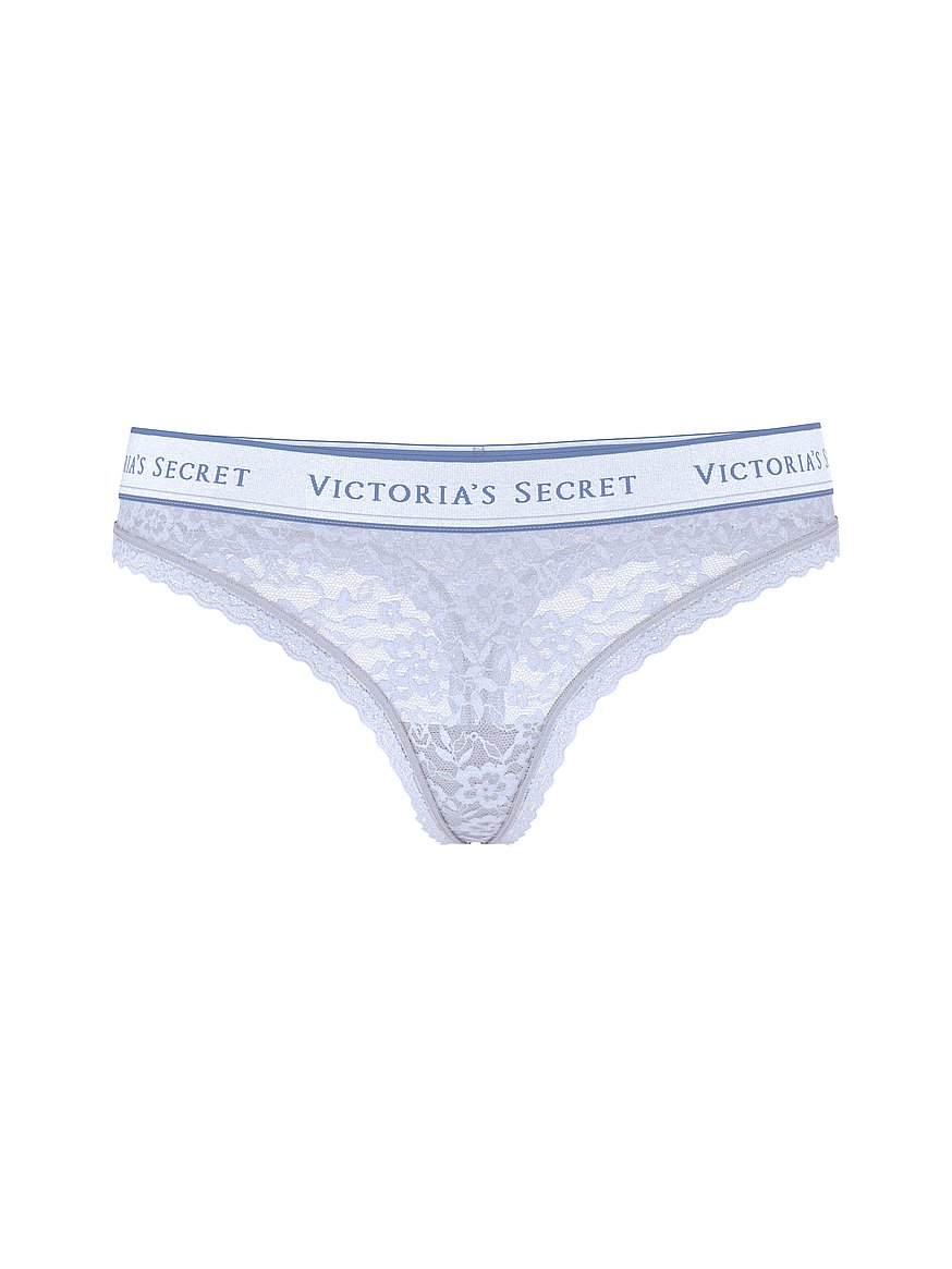 Sheer Heritage Logo Thong Panty