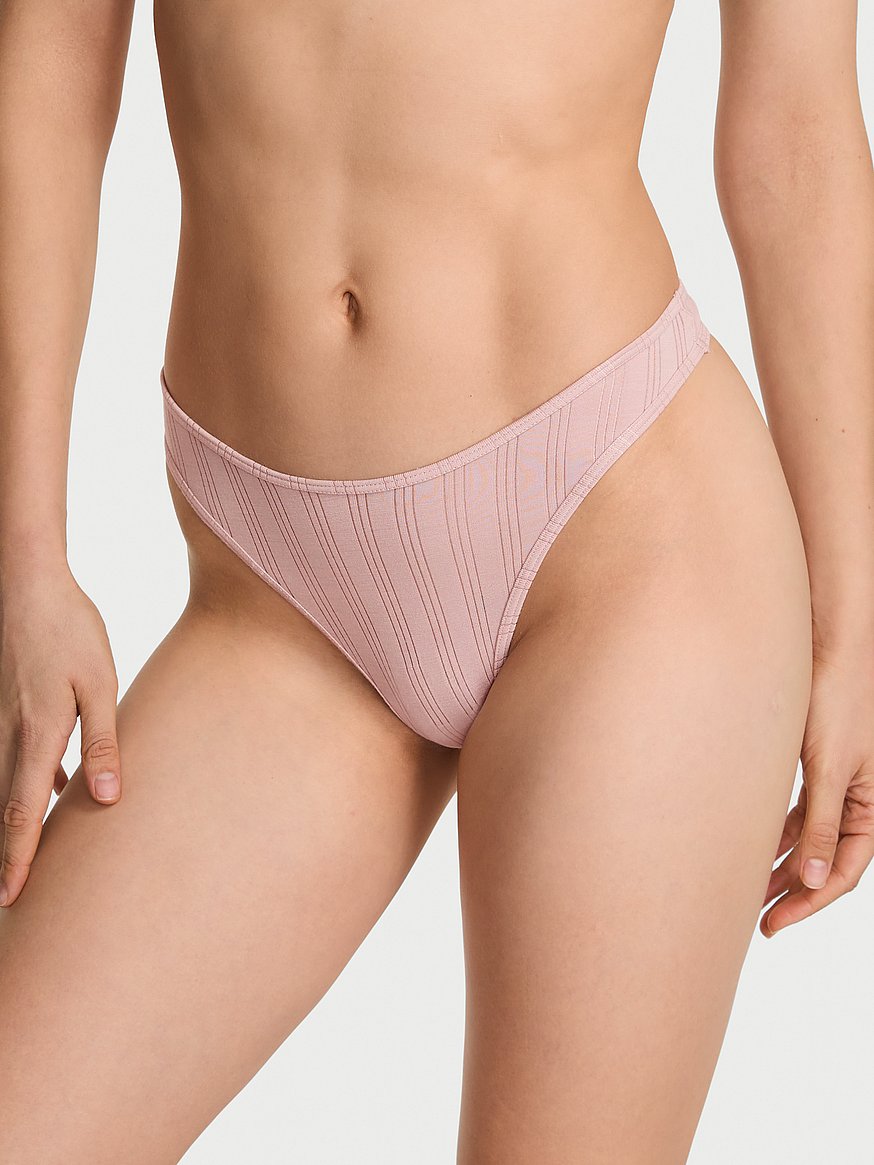 Ultra-Fine Modal High-Leg Scoop Thong Panty