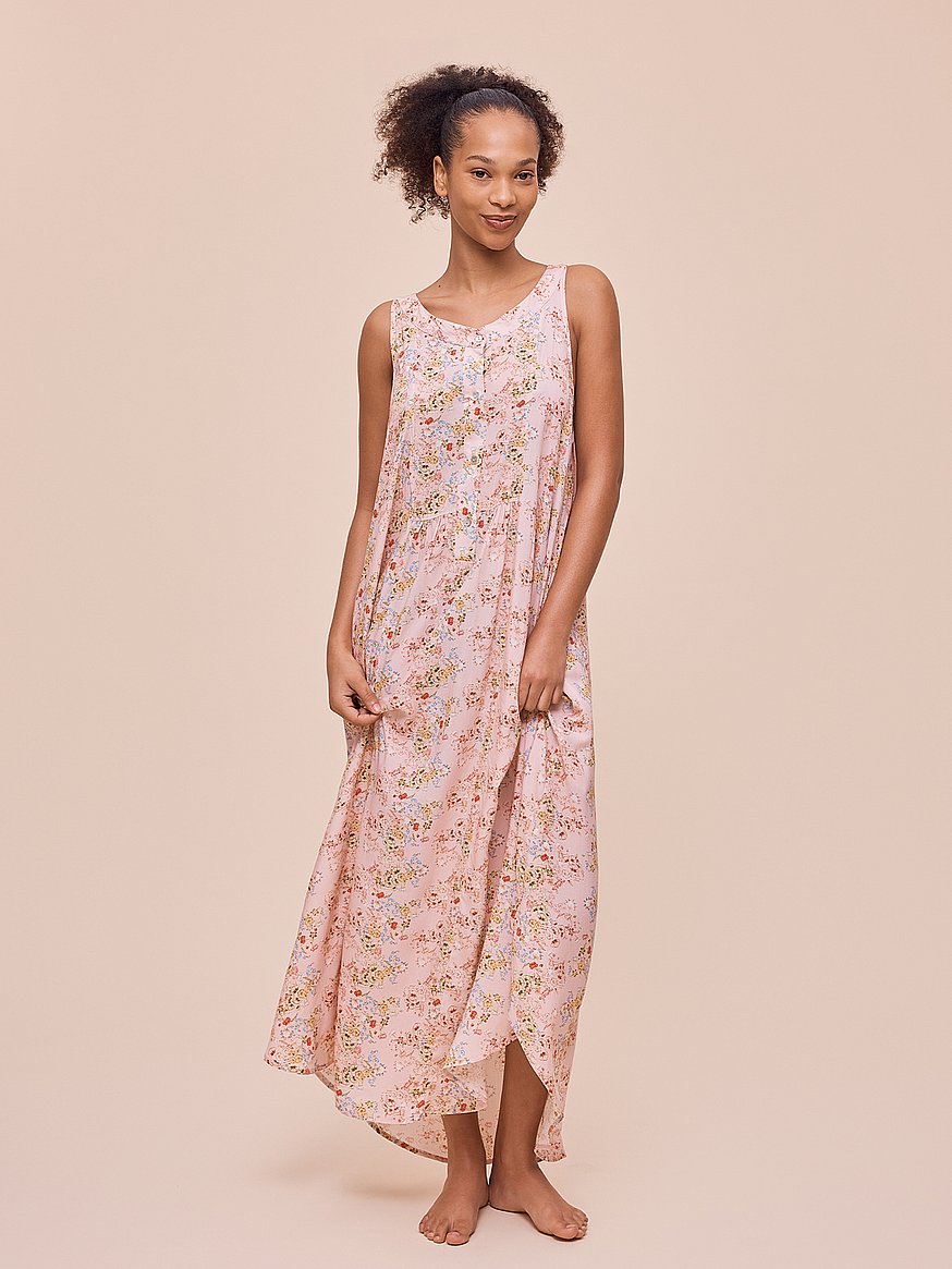 Buy Molly Panel Front Maxi Length Nightie, Floral Order Slips