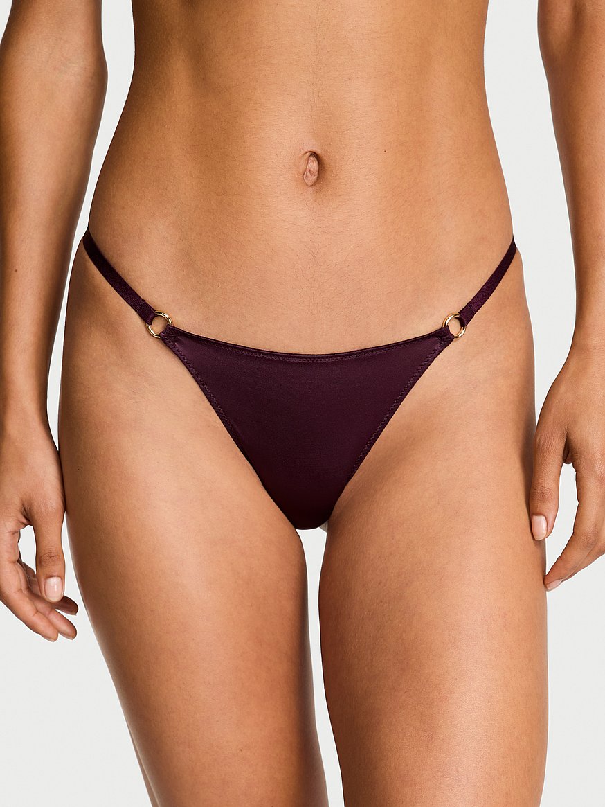 Buy Ring Hardware V-String Panty, Winter Wine - Order Panties