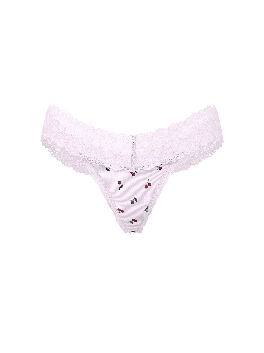 Wink Lace-Trim Thong Panty