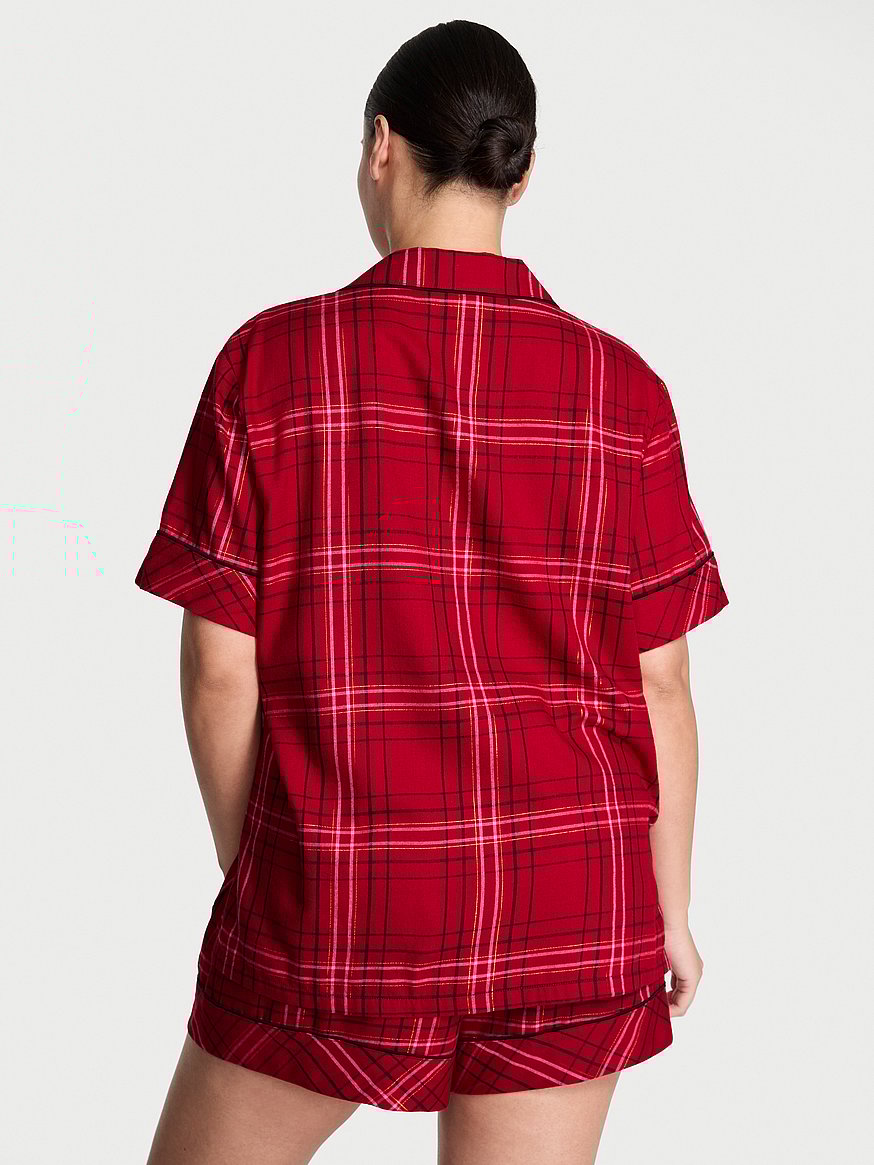 Flannel Short Pajama Set