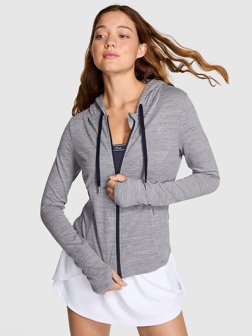 Buy Relay Full-Zip Hoodie, Night Owl Grey Marl - Order