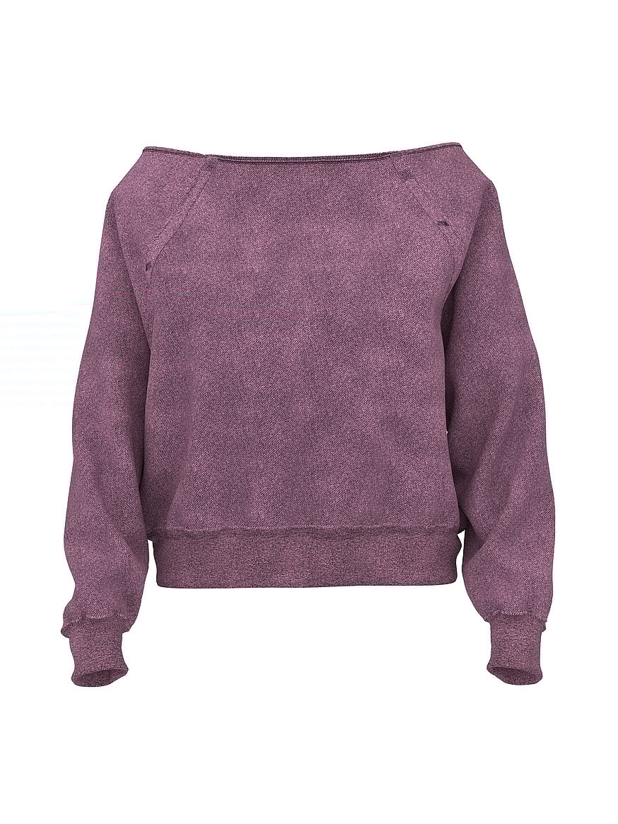 Ivy Fleece Off-The-Shoulder Sweatshirt