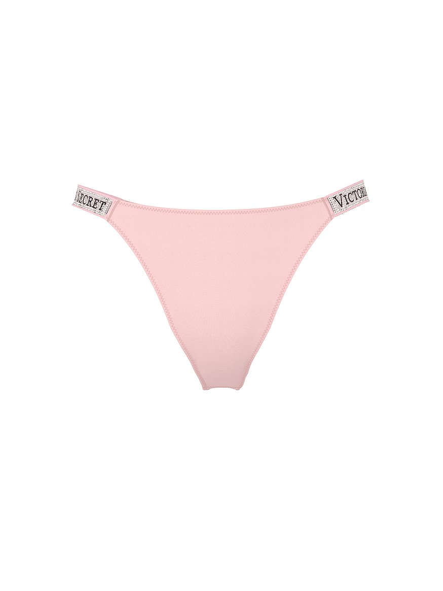 Buy Ombré Stripe Shine Strap Brazilian Panty, Black - Order