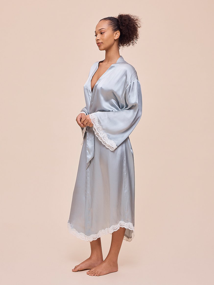Annabelle Satin Lace Maxi Robe
