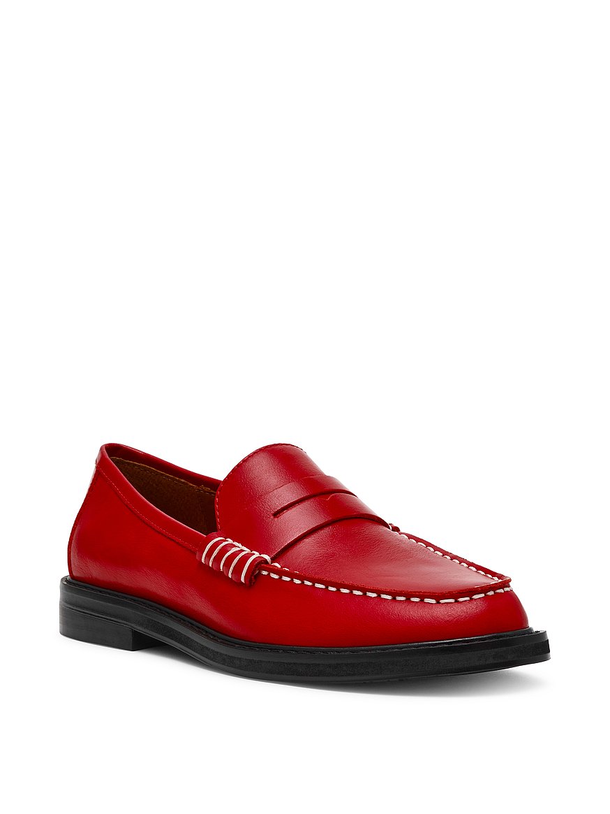 Buy Madison Loafers , Red Leather - Order Shoes online - PINK US